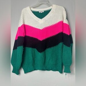 Colorful Chevron Knit Sweater (Women’s small)